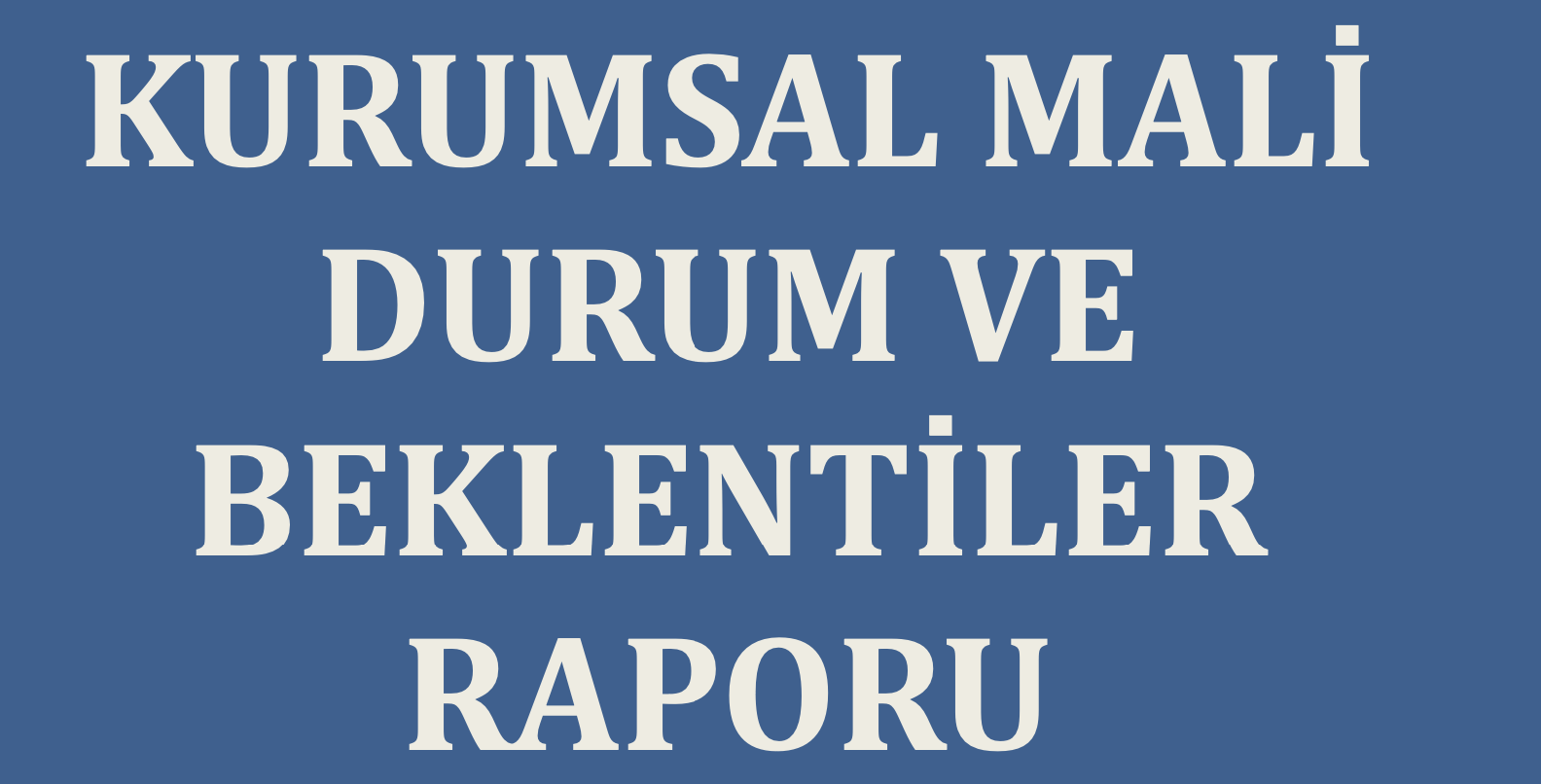 MALİ DURUM BEKLENTİLER RAPORU